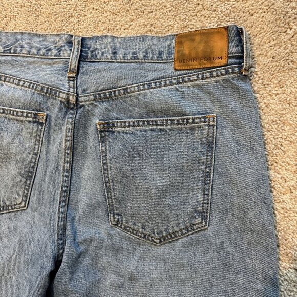 Denim Forum The Joni Mid Rise Loose Straight Leg Jeans Button Fly Medium Wash 31 - Picture 5 of 7